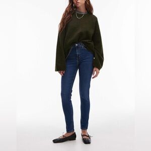 Topshop high rise Jamie jeans in rich blue